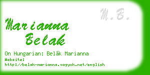 marianna belak business card
