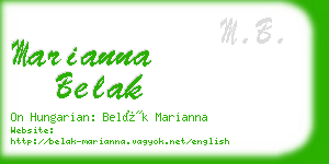 marianna belak business card